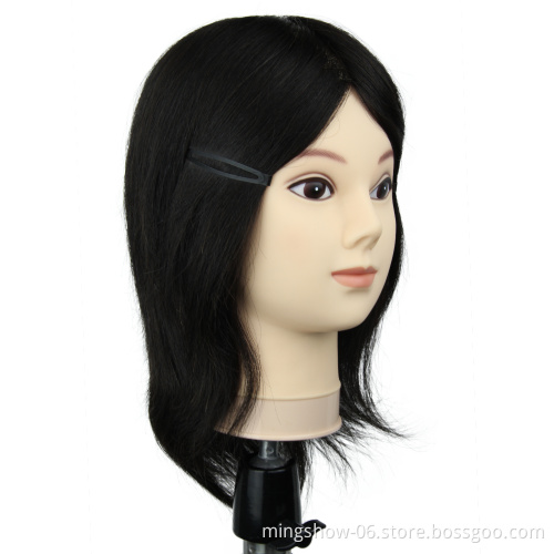 factory wholesales100% human hair hairdressing salon female training head